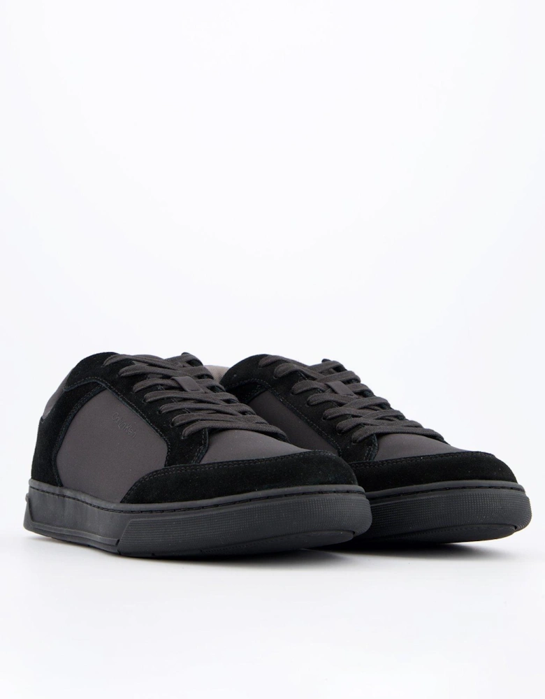 Low Top Lace Up Reprieve Mixed Media Trainers - Black