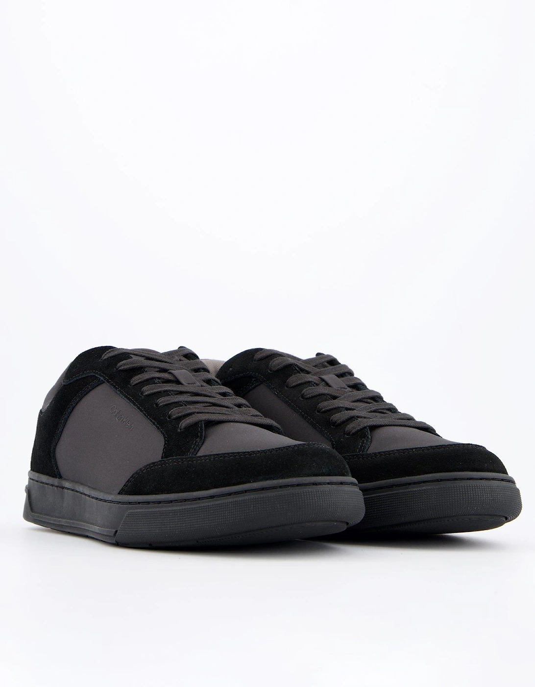 Low Top Lace Up Reprieve Mixed Media Trainers - Black