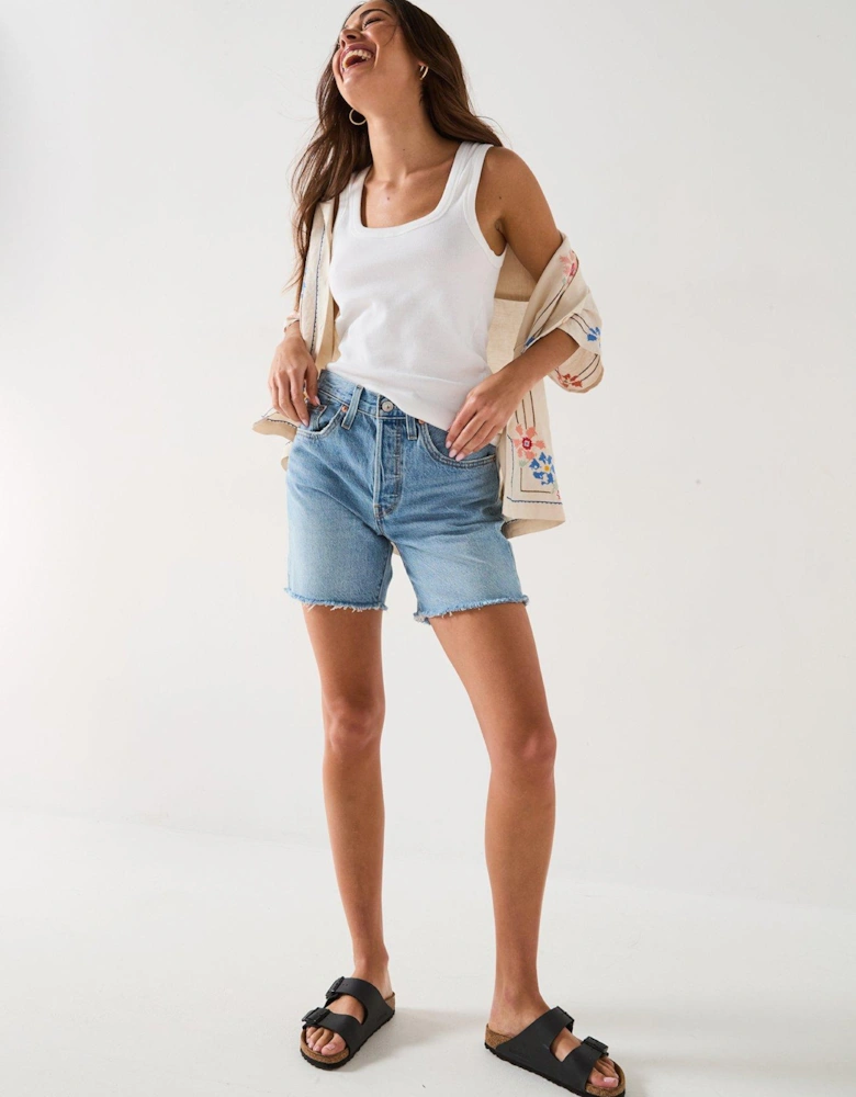 501® Original Mid-thigh Shorts - Fun Flare Lightweight - Blue