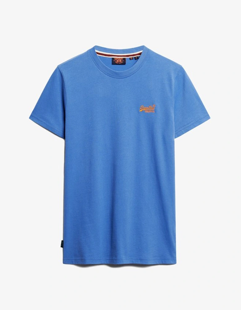 Men's Essential Logo Embroidered Tee Monaco Blue