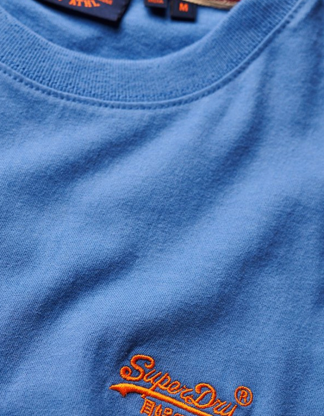 Men's Essential Logo Embroidered Tee Monaco Blue