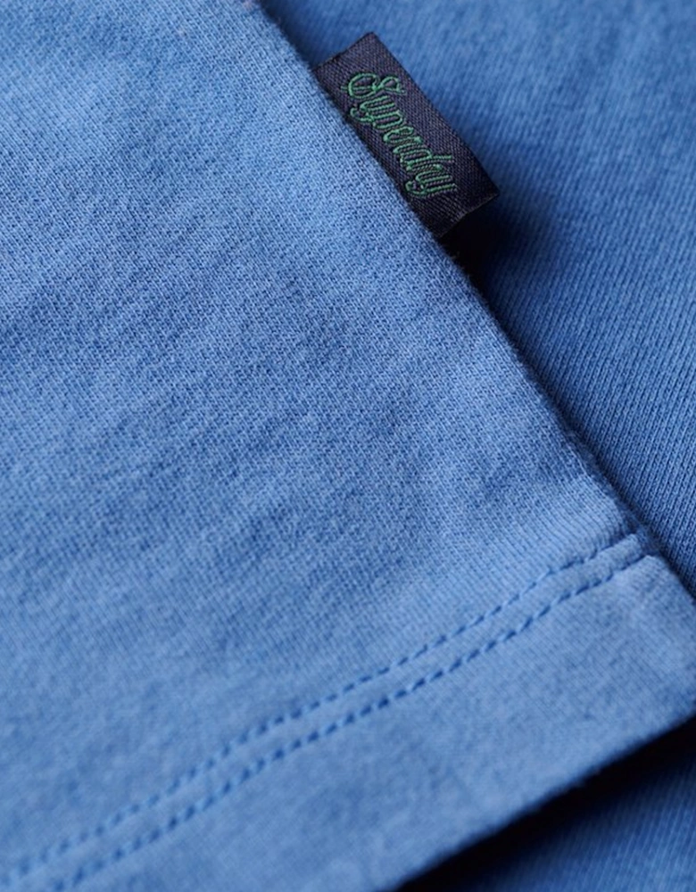Men's Essential Logo Embroidered Tee Monaco Blue