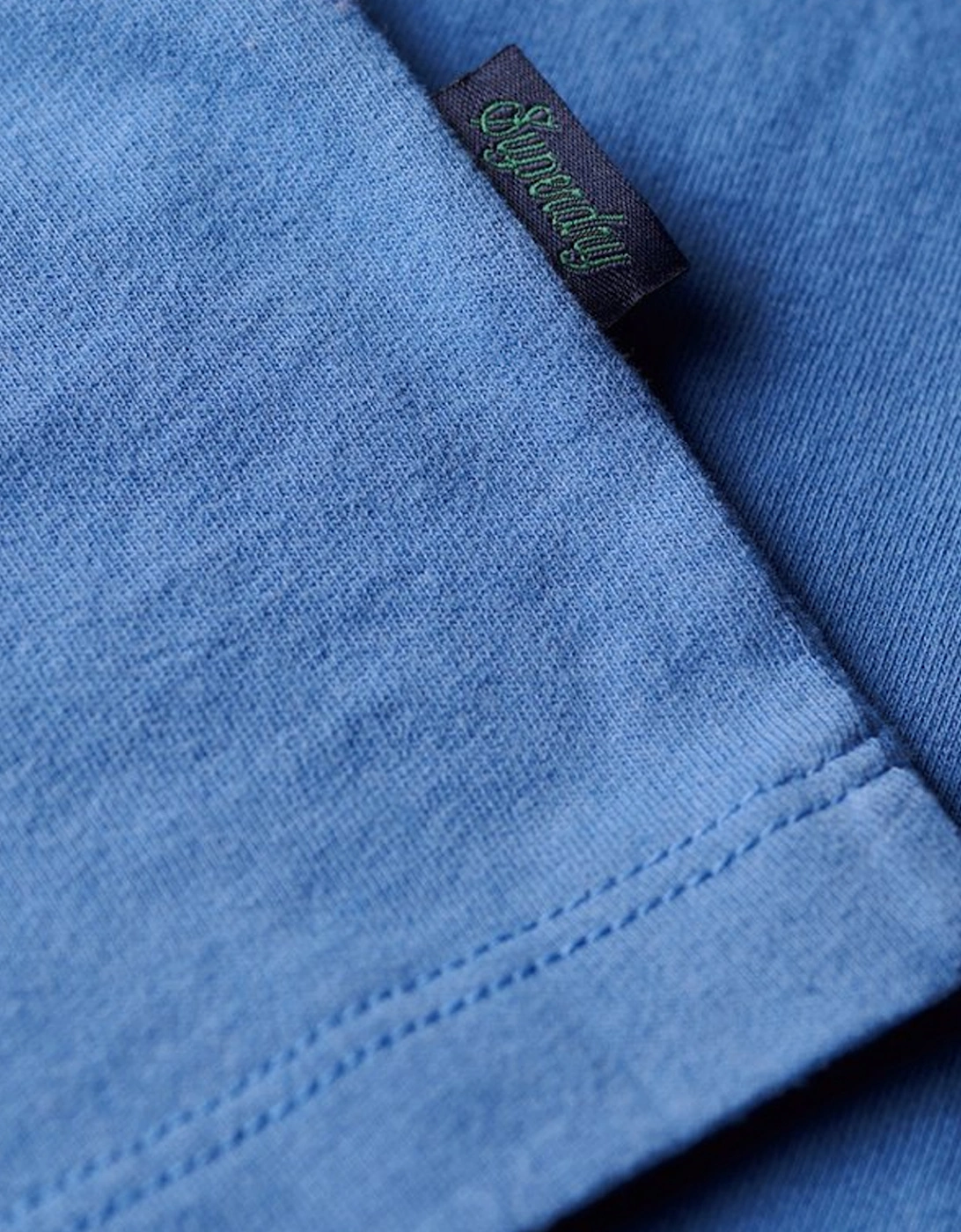 Men's Essential Logo Embroidered Tee Monaco Blue