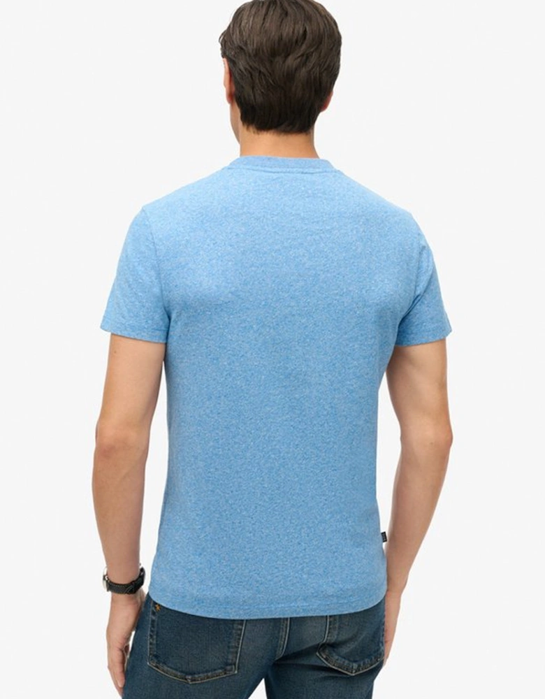 Men's Essential Logo Embroidered Tee Fresh Blue Grit