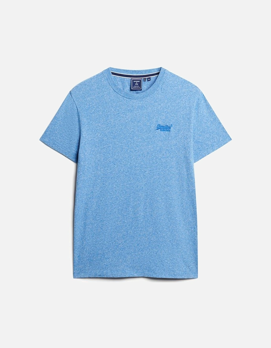 Men's Essential Logo Embroidered Tee Fresh Blue Grit