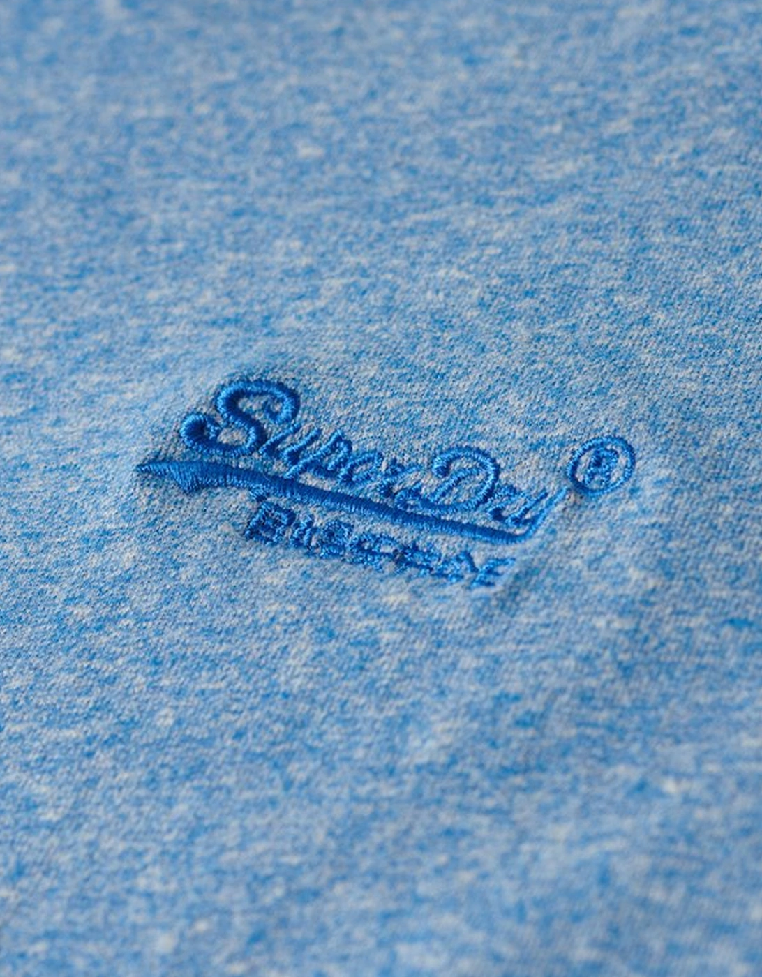 Men's Essential Logo Embroidered Tee Fresh Blue Grit