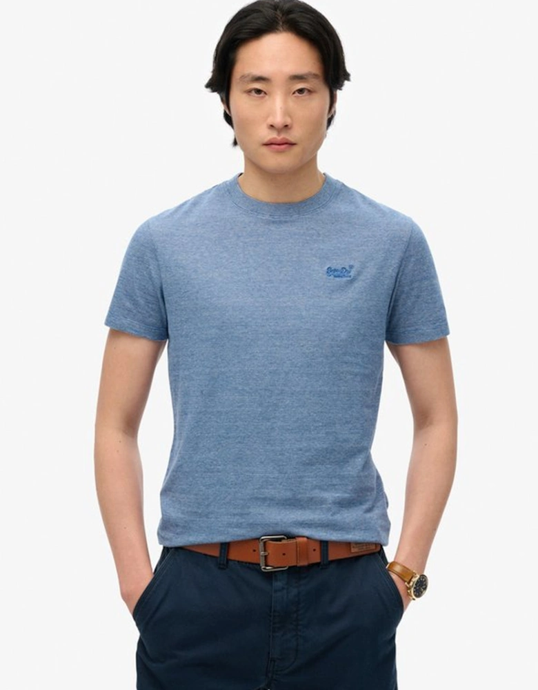Men's Essential Logo Embroidered Tee Ocean Blue Feeder