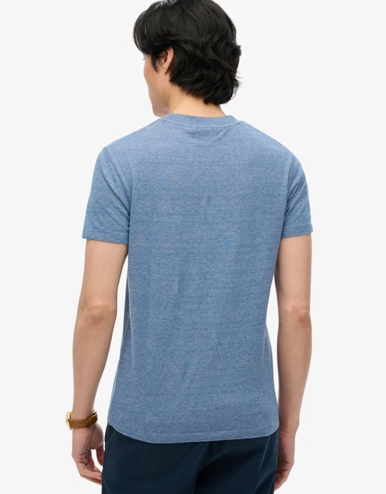 Men's Essential Logo Embroidered Tee Ocean Blue Feeder