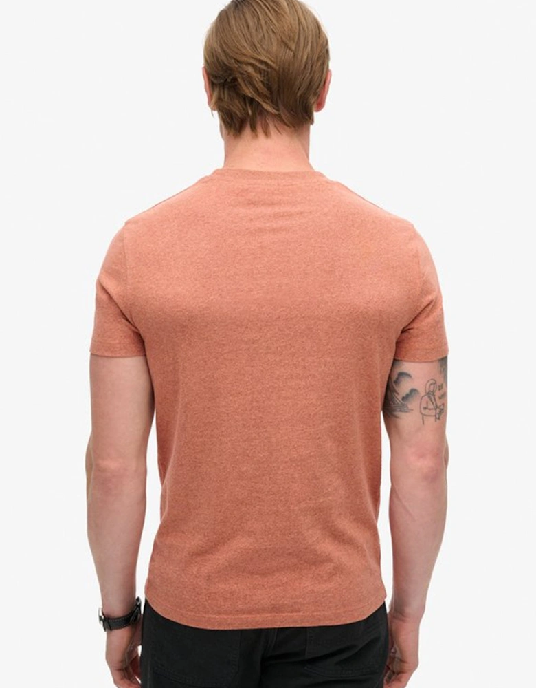 Men's Essential Logo Embroidered Tee Fired Orange Grit