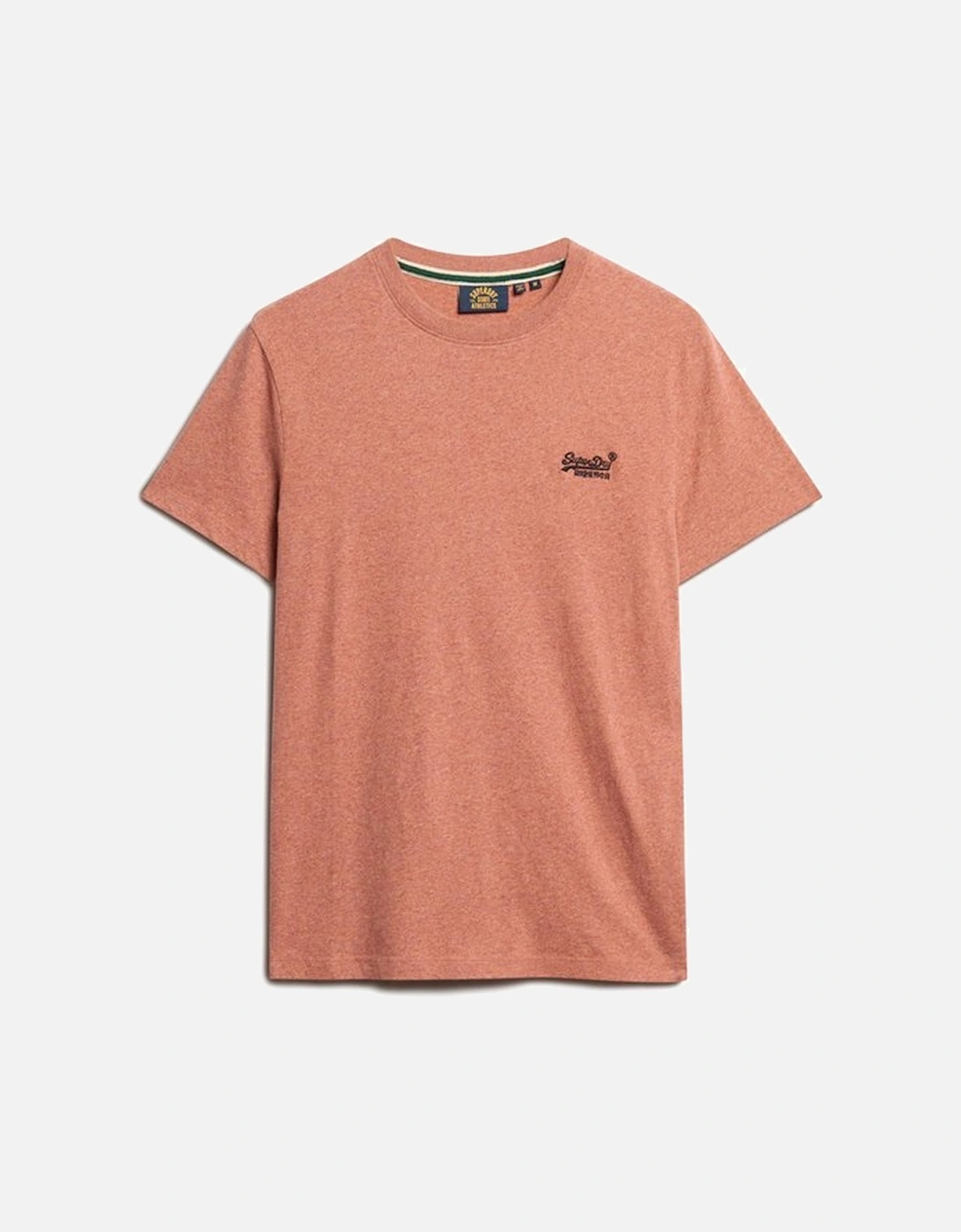 Men's Essential Logo Embroidered Tee Fired Orange Grit