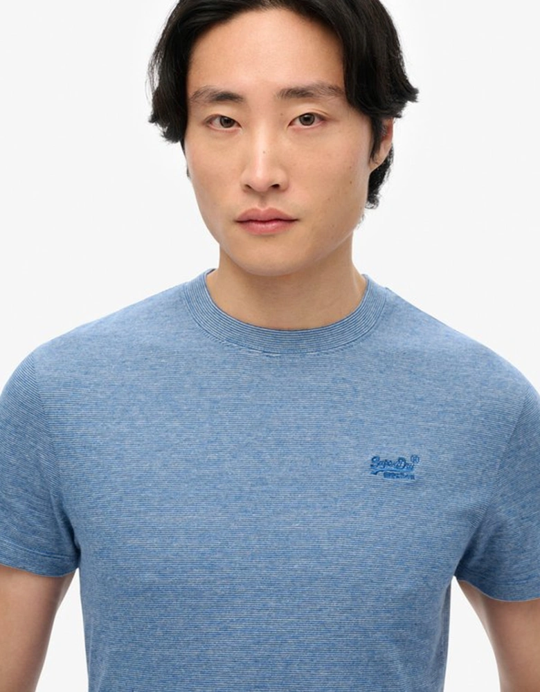 Men's Essential Logo Embroidered Tee Ocean Blue Feeder