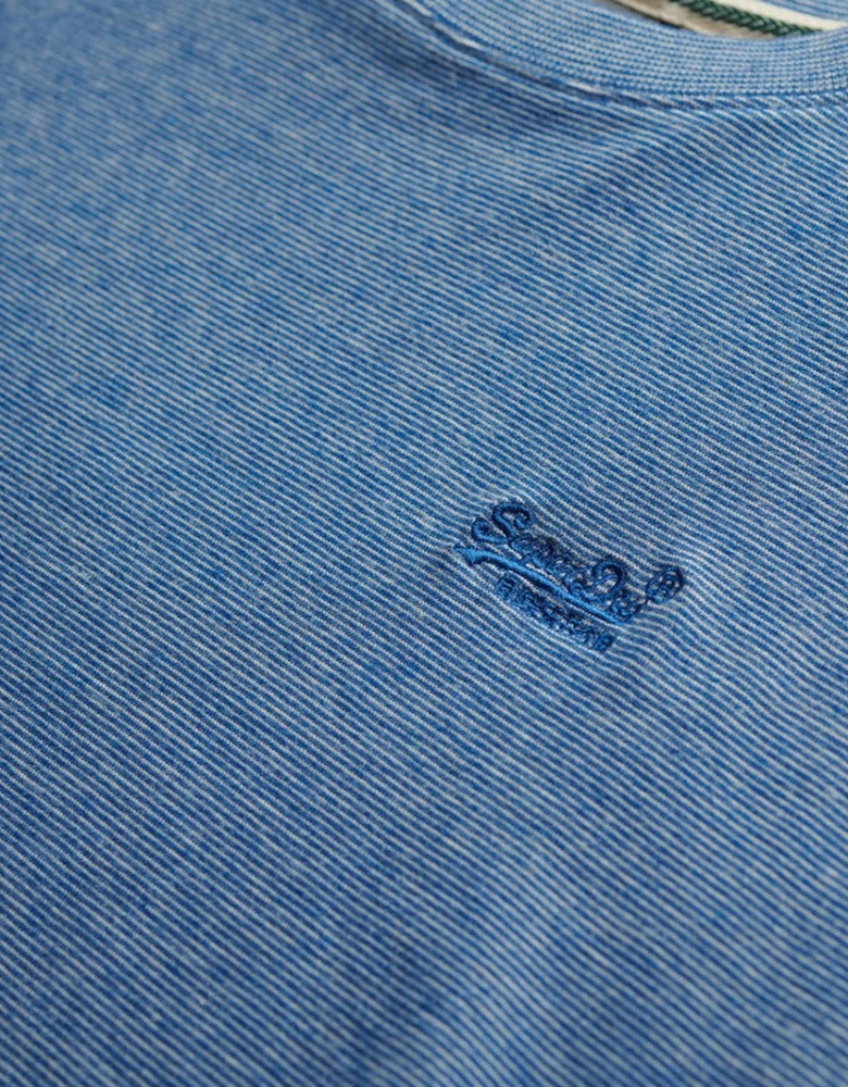 Men's Essential Logo Embroidered Tee Ocean Blue Feeder
