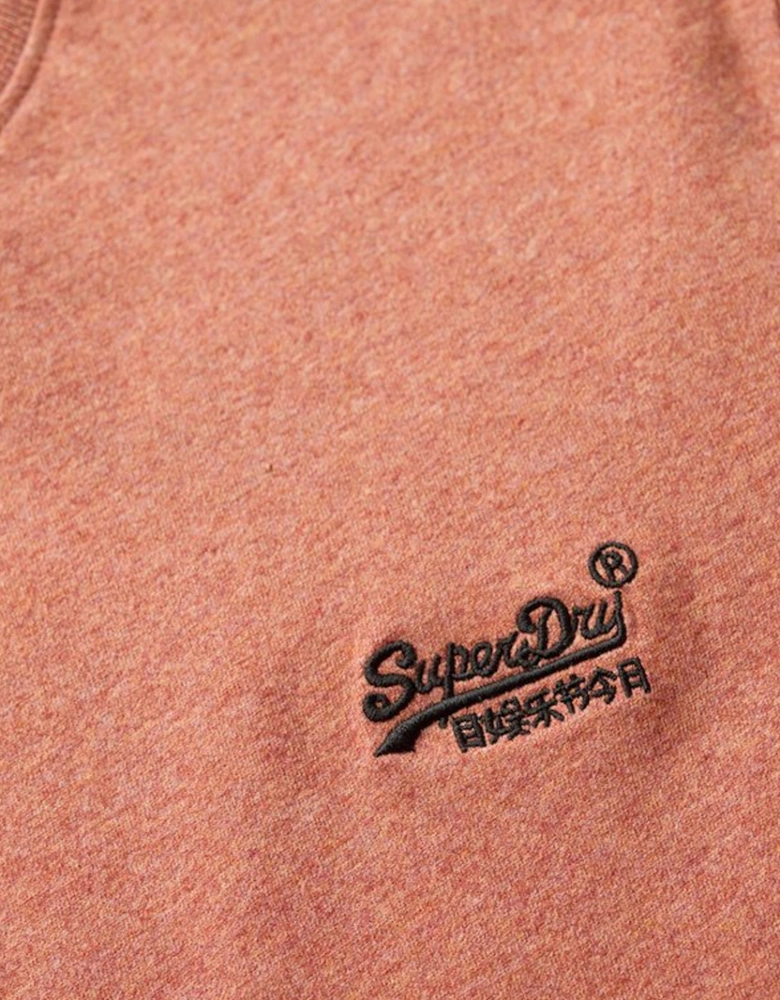 Men's Essential Logo Embroidered Tee Fired Orange Grit