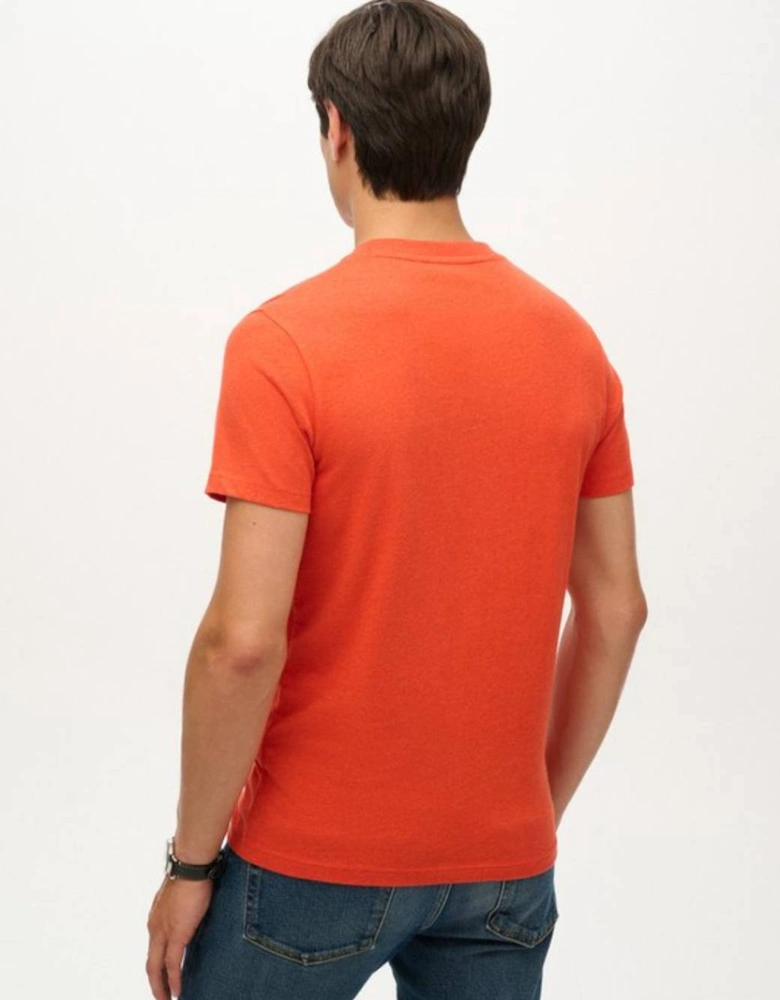 Men's Essential Logo Embroidered Tee Bright Orange Marl