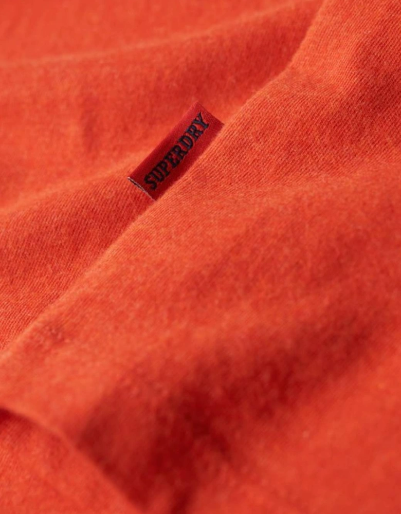 Men's Essential Logo Embroidered Tee Bright Orange Marl