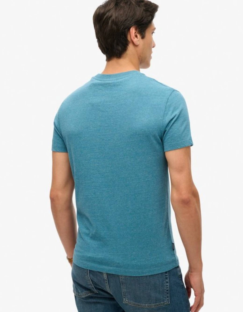 Men's Essential Logo Embroidered Tee Alaskan Blue Marl