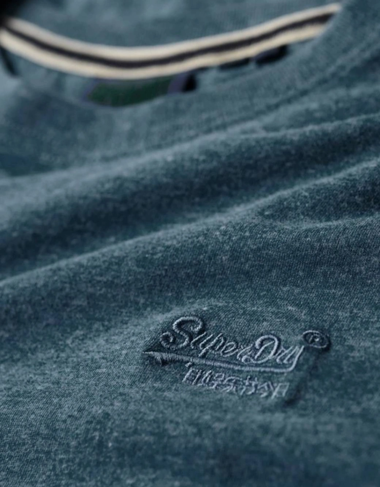 Men's Essential Logo Embroidered Tee Alaskan Blue Marl