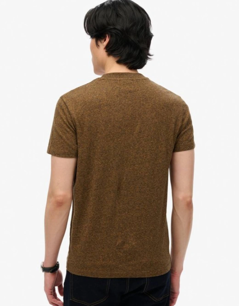 Men's Essential Logo Embroidered Tee Bronzed Brown Grit