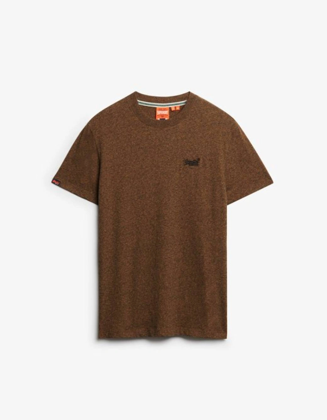 Men's Essential Logo Embroidered Tee Bronzed Brown Grit