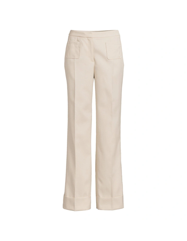 Co-Ord Tailored Straight Leg Trousers - Beige