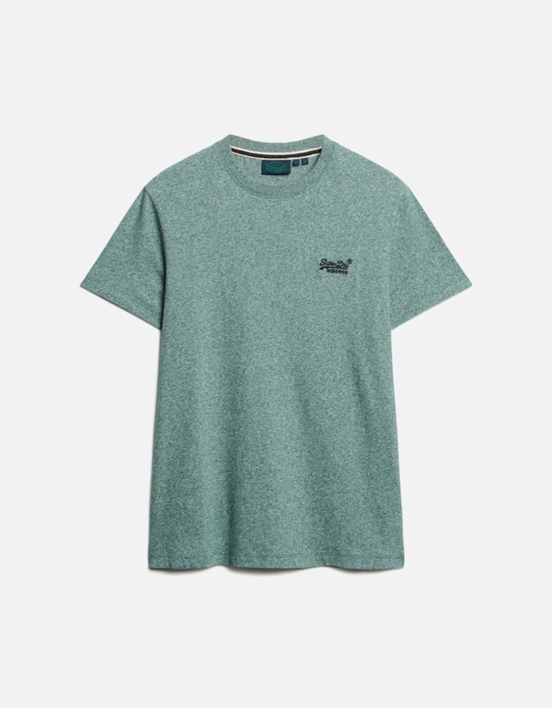 Men's Essential Logo Embroidered Tee Mid Pine Green Grit