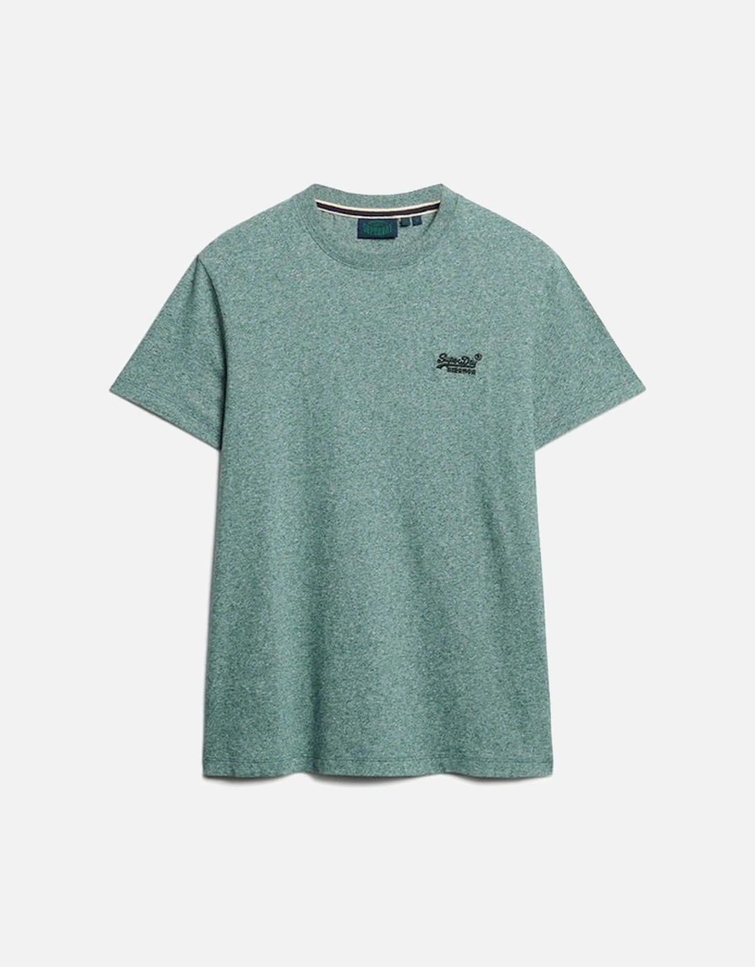 Men's Essential Logo Embroidered Tee Mid Pine Green Grit