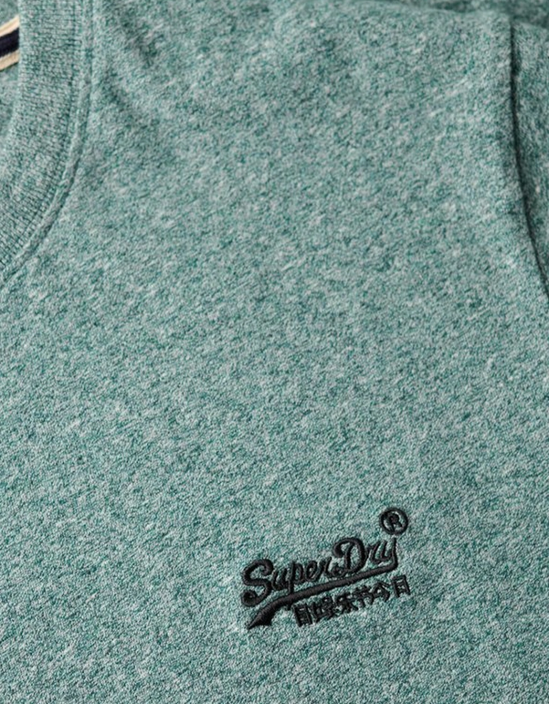Men's Essential Logo Embroidered Tee Mid Pine Green Grit