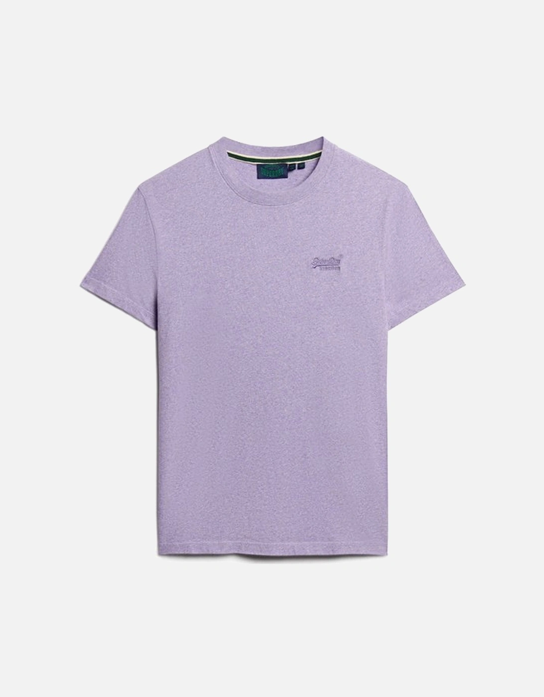Men's Essential Logo Embroidered Tee Iris Purple Marl