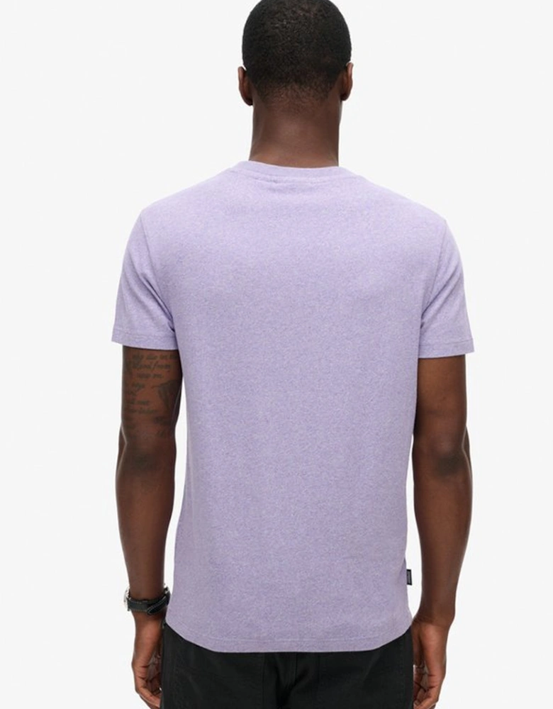 Men's Essential Logo Embroidered Tee Iris Purple Marl