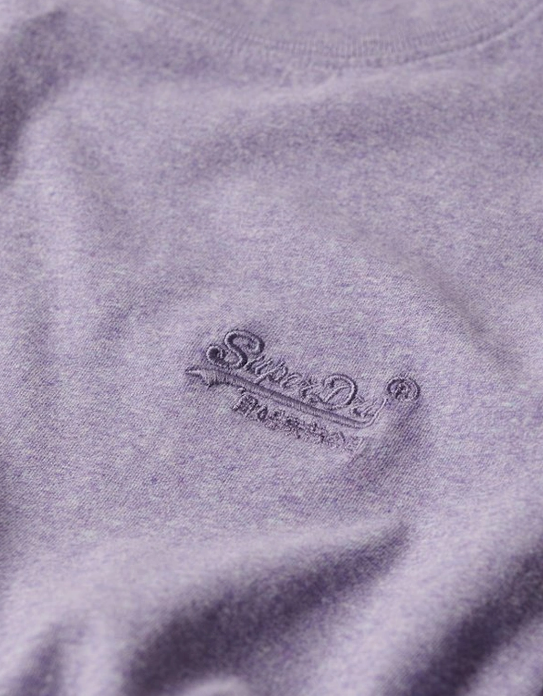Men's Essential Logo Embroidered Tee Iris Purple Marl