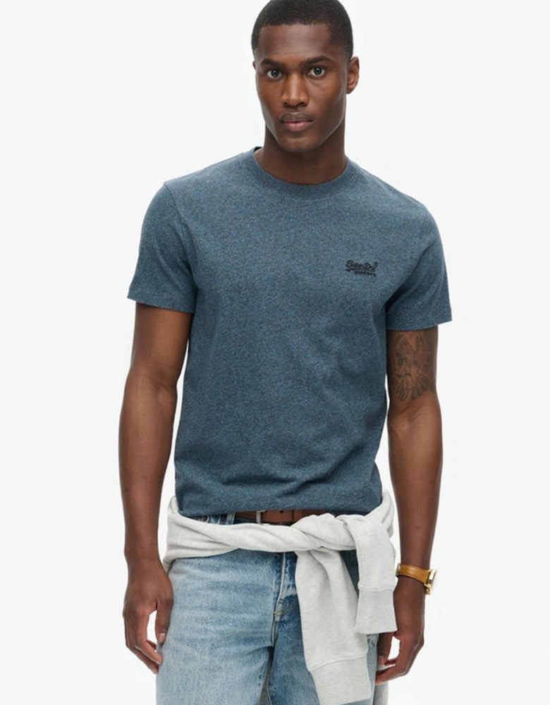 Men's Essential Logo Embroidered Tee Scorched Teal Grit