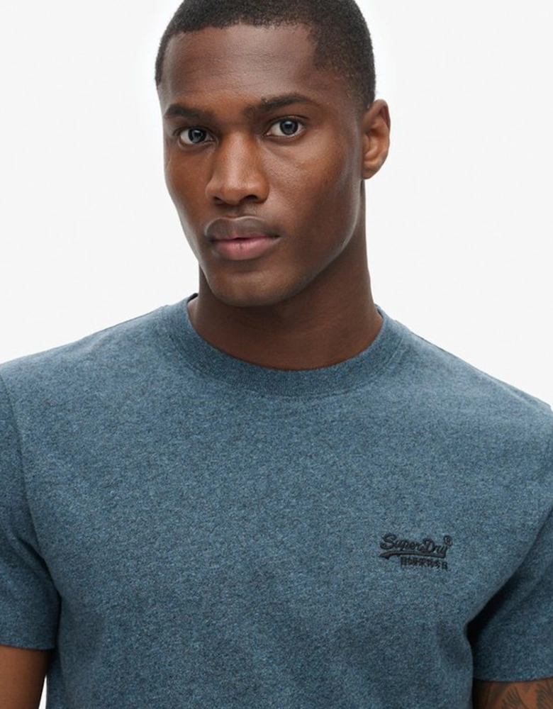 Men's Essential Logo Embroidered Tee Scorched Teal Grit