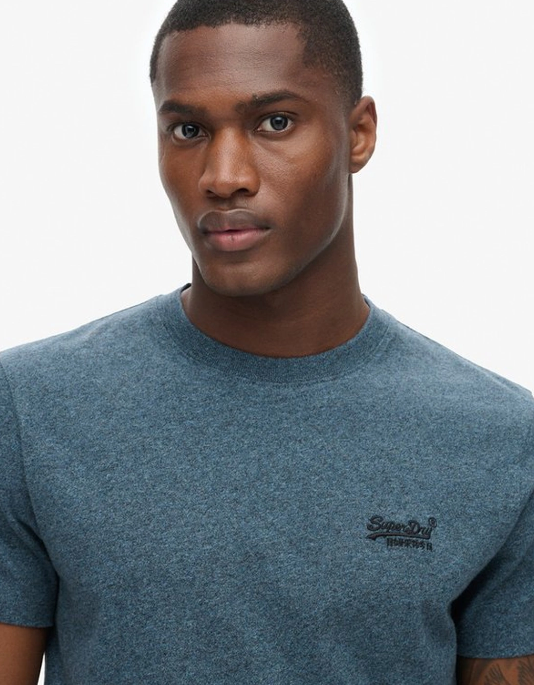 Men's Essential Logo Embroidered Tee Scorched Teal Grit