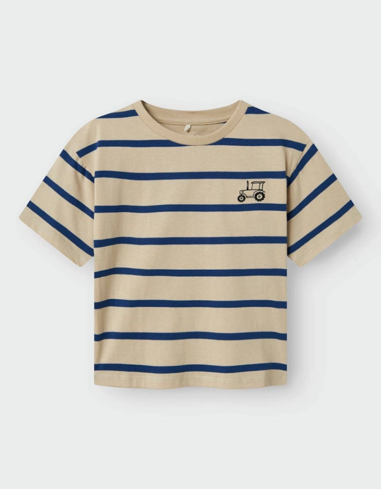 Mini Boy's Lavon Short Sleeve Relaxed Fit Top Peyote/Sodalite Blue