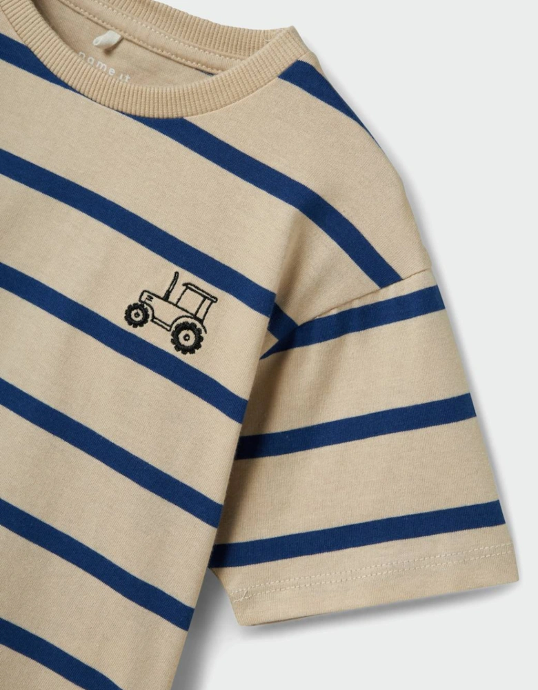 Mini Boy's Lavon Short Sleeve Relaxed Fit Top Peyote/Sodalite Blue