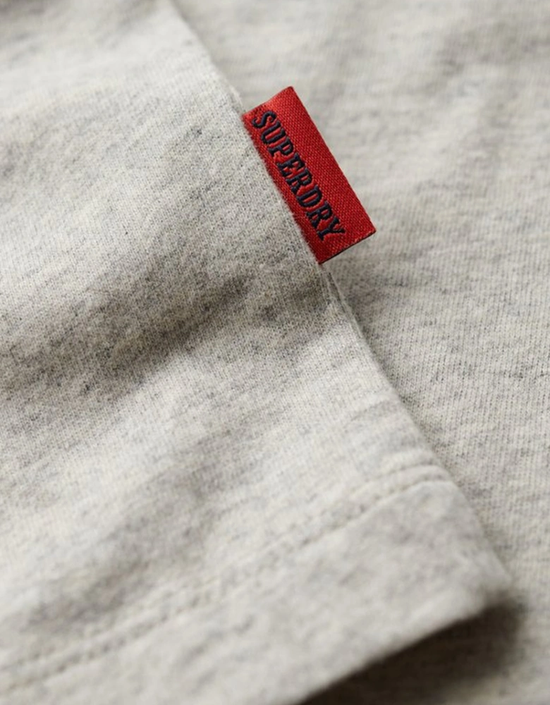 Men's Essential Logo Embroidered Tee Grey Fleck Marl