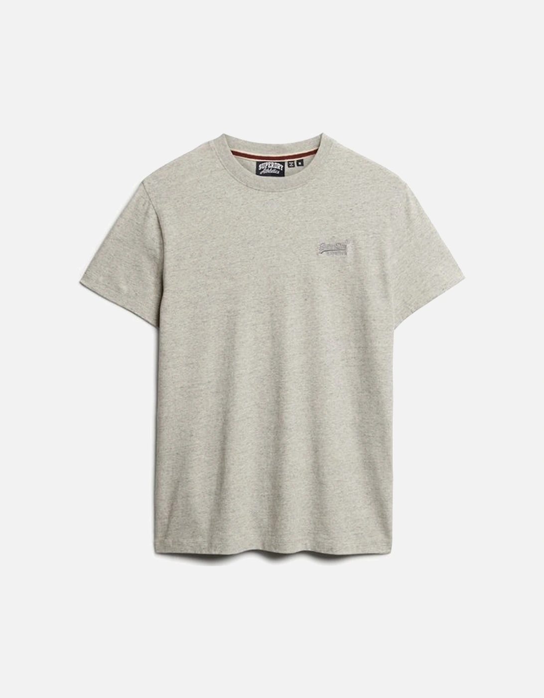 Men's Essential Logo Embroidered Tee Grey Fleck Marl