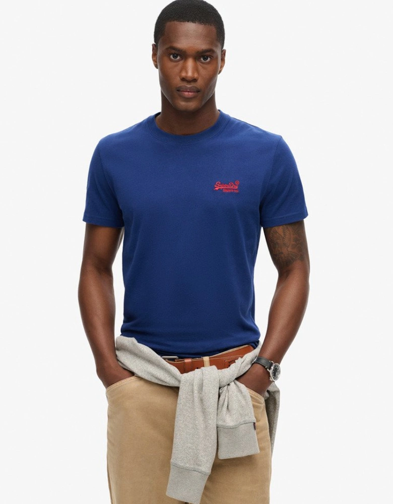 Men's Essential Logo Embroidered Tee Supermarine Navy
