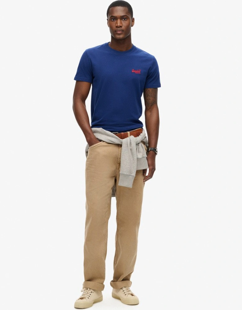 Men's Essential Logo Embroidered Tee Supermarine Navy
