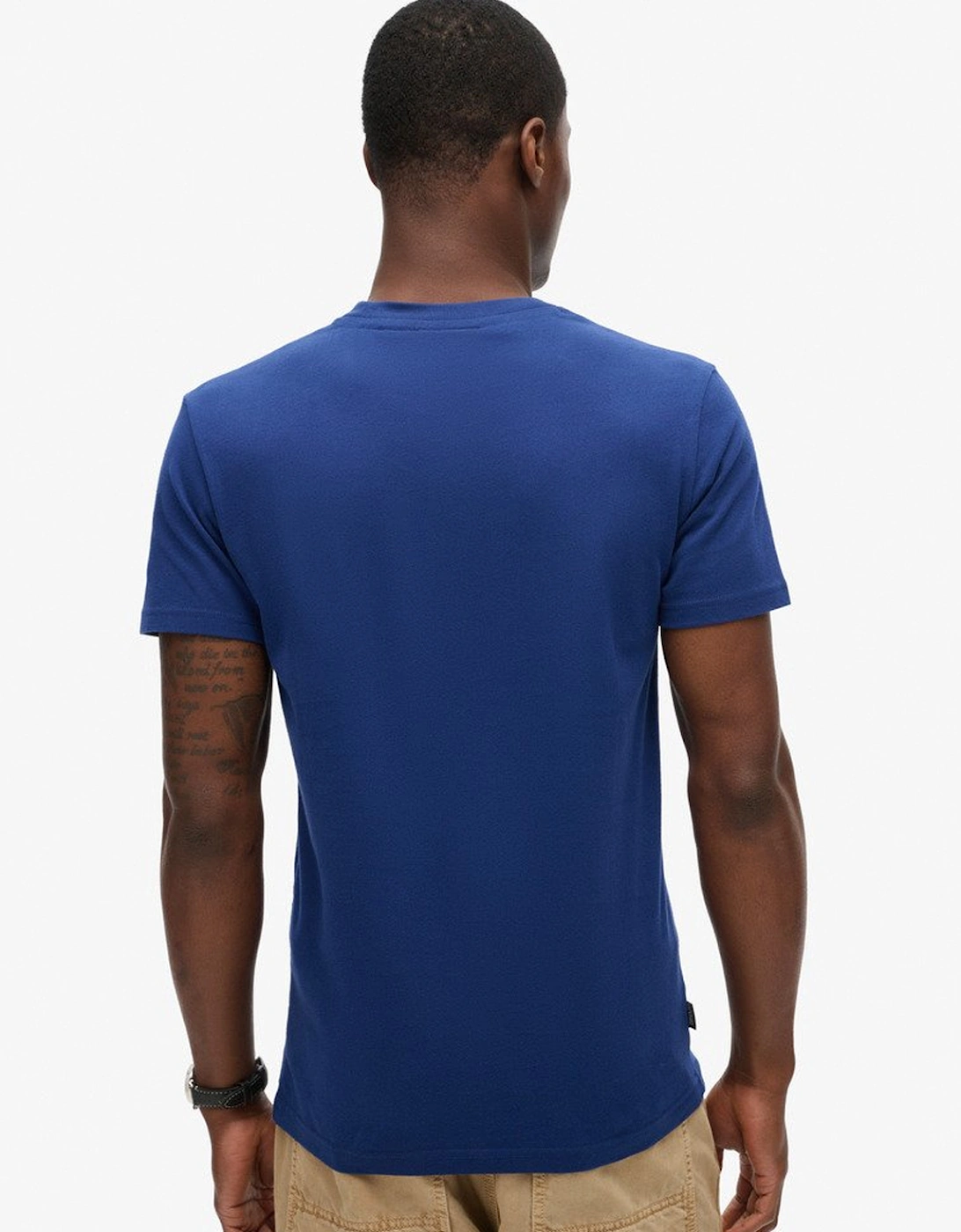 Men's Essential Logo Embroidered Tee Supermarine Navy