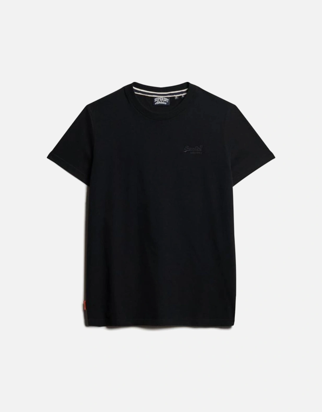 Men's Essential Logo Embroidered Tee Black/Black