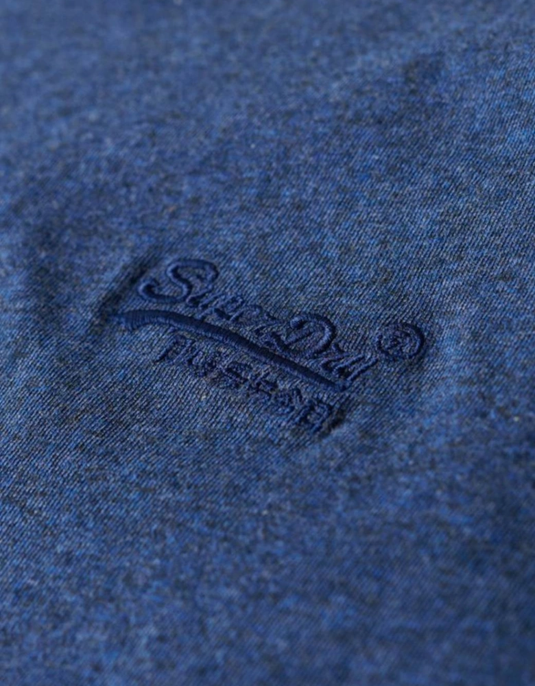 Men's Essential Logo Embroidered Tee Bright Blue Marl