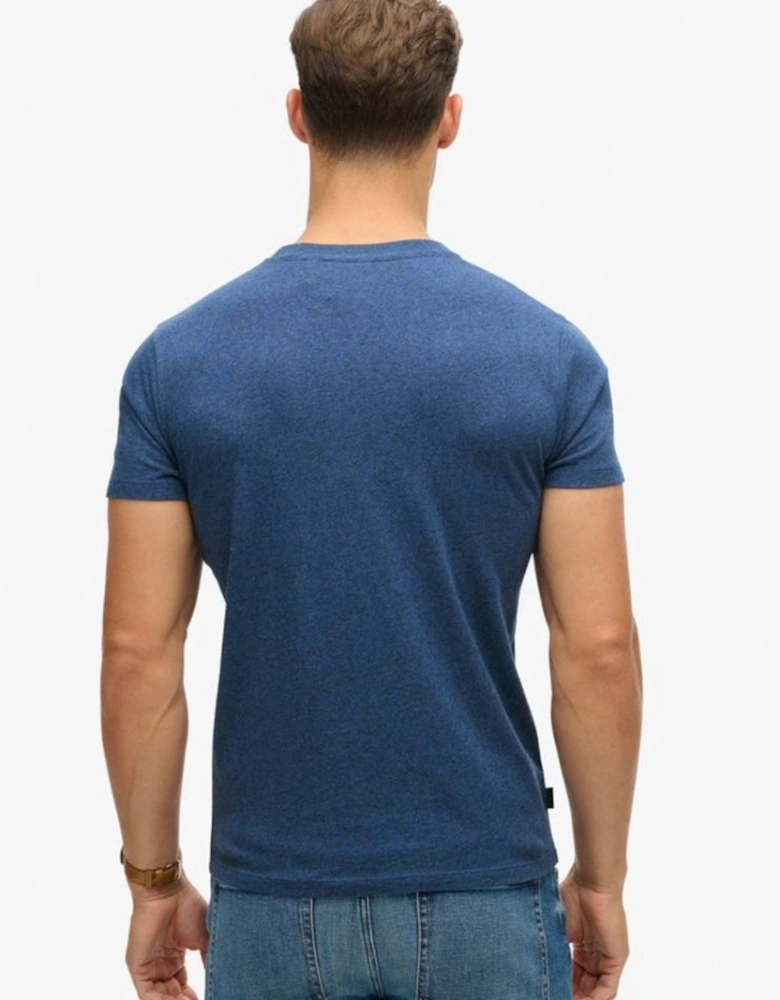 Men's Essential Logo Embroidered Tee Bright Blue Marl