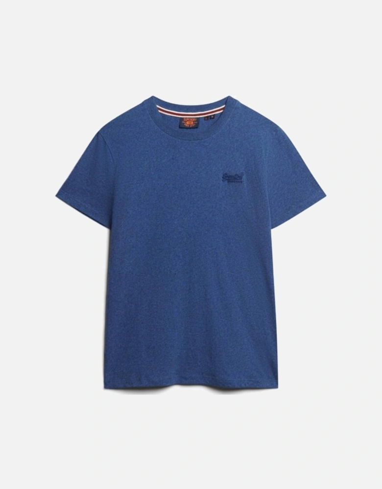 Men's Essential Logo Embroidered Tee Bright Blue Marl