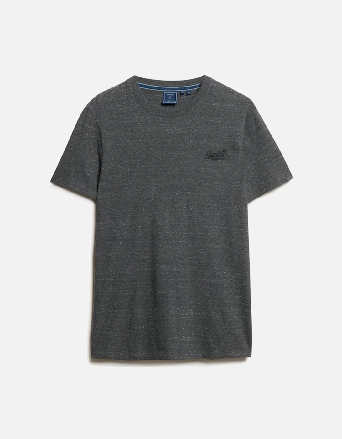 Men's Essential Logo Embroidered Tee Charcoal Heather