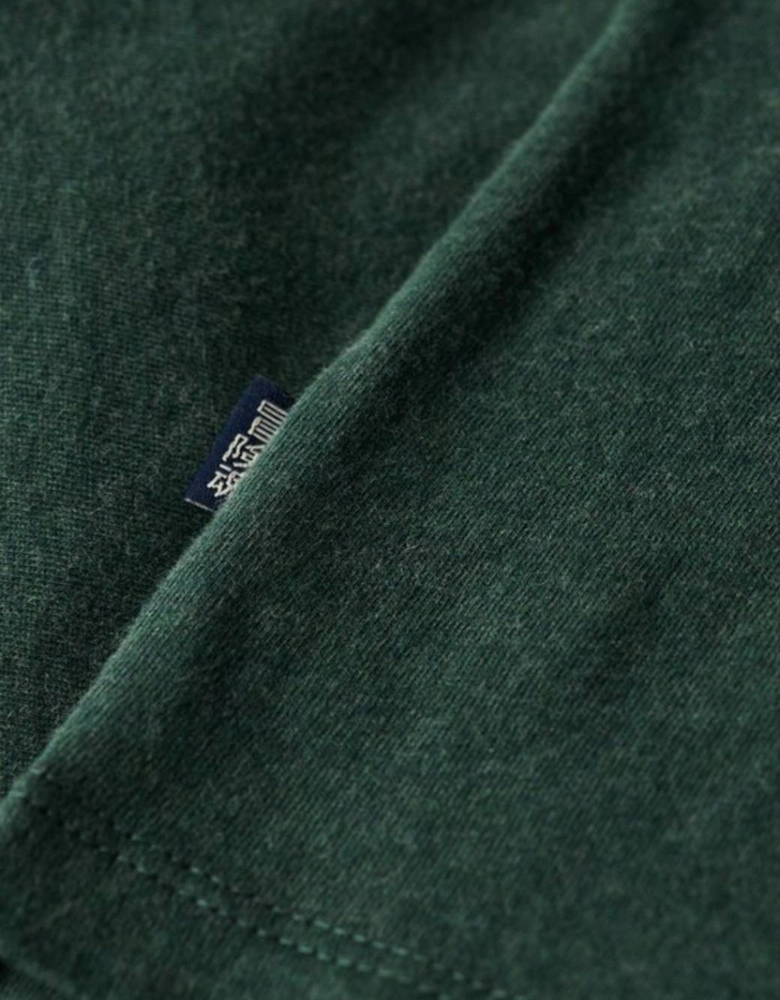 Men's Essential Logo Embroidered Tee Buck Green Marl