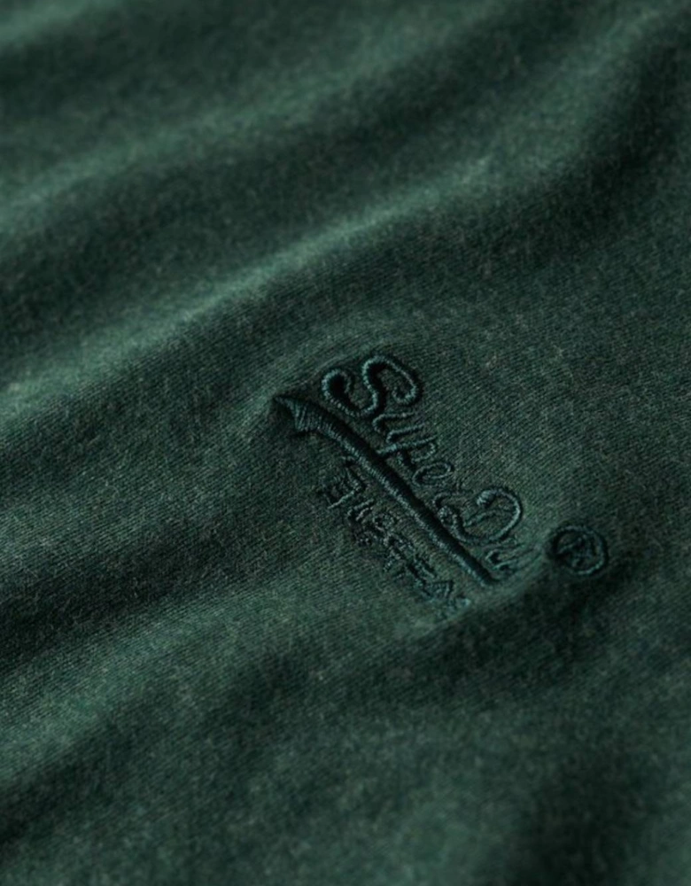 Men's Essential Logo Embroidered Tee Buck Green Marl