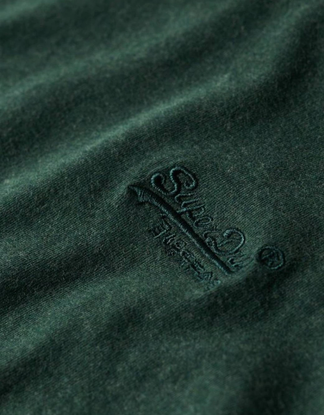 Men's Essential Logo Embroidered Tee Buck Green Marl