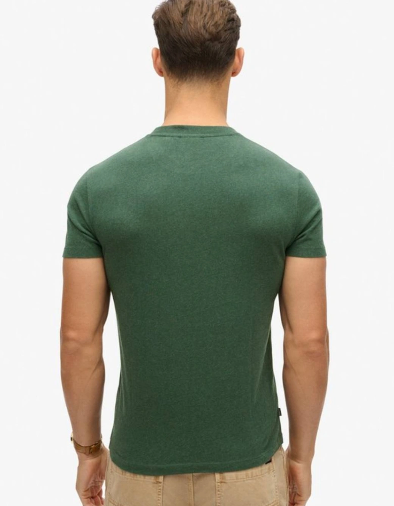 Men's Essential Logo Embroidered Tee Buck Green Marl