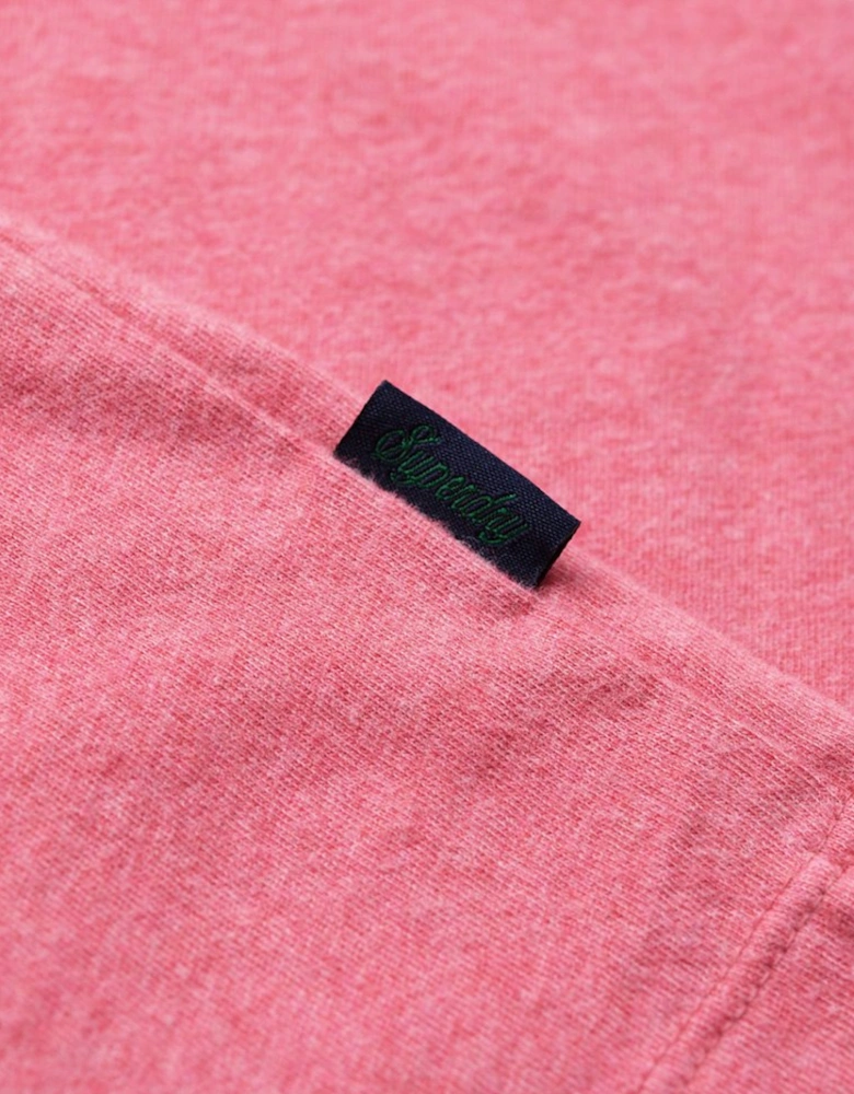 Men's Essential Logo Embroidered Tee Punch Pink Marl